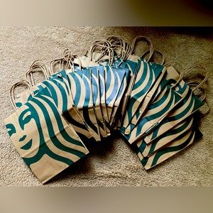 Bundle of 20 Paper Starbucks Bags